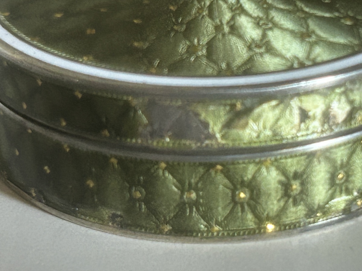 Art Deco Silver Box With Guilloché And Enamel -photo-5