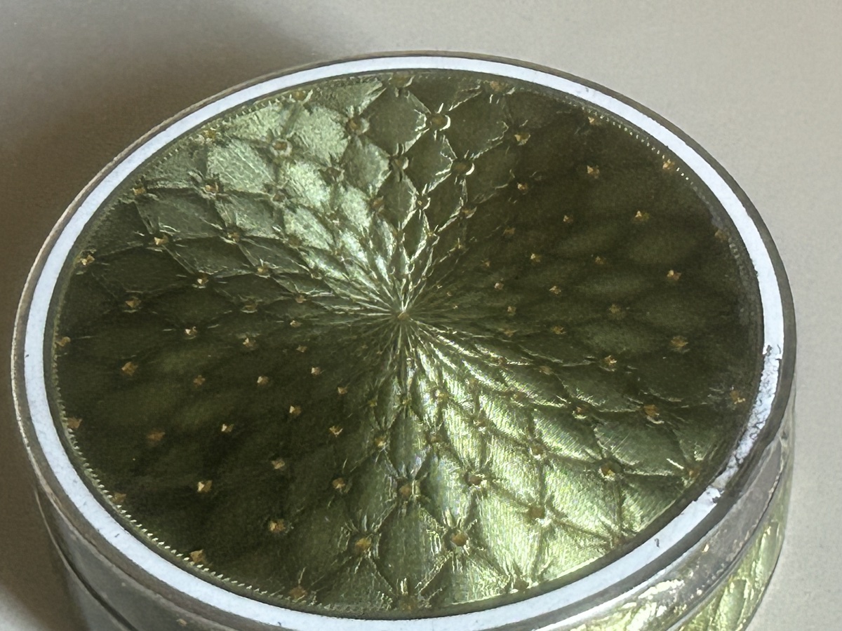 Art Deco Silver Box With Guilloché And Enamel -photo-7