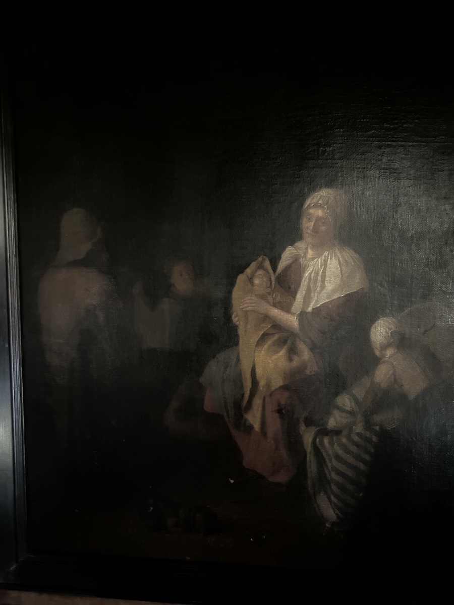 Jan josef Honemans école 18eme hollandaise tableau scène de famille-photo-2