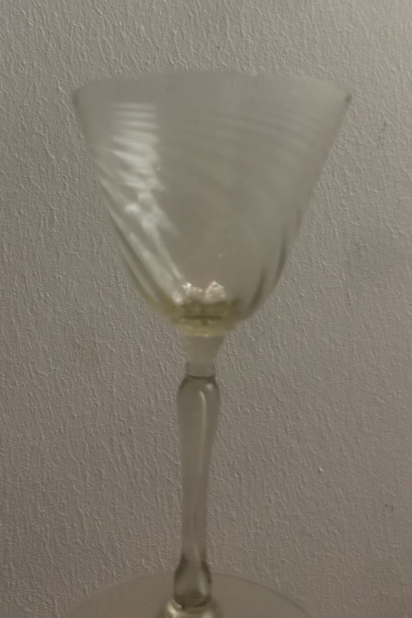 18th-century Colored Hand-blown Stemmed Glass -photo-1
