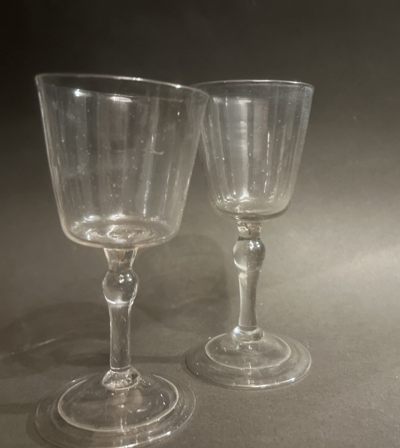 Paire de verres soufflés 18eme-photo-3