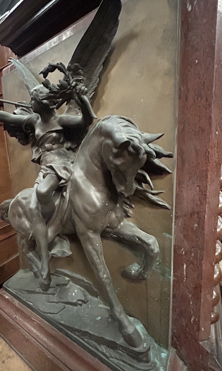 Jules Félix Coutan, Bronze Sculpture, "renommée équestre," Jewelry, Charles Martial Bernard-photo-1