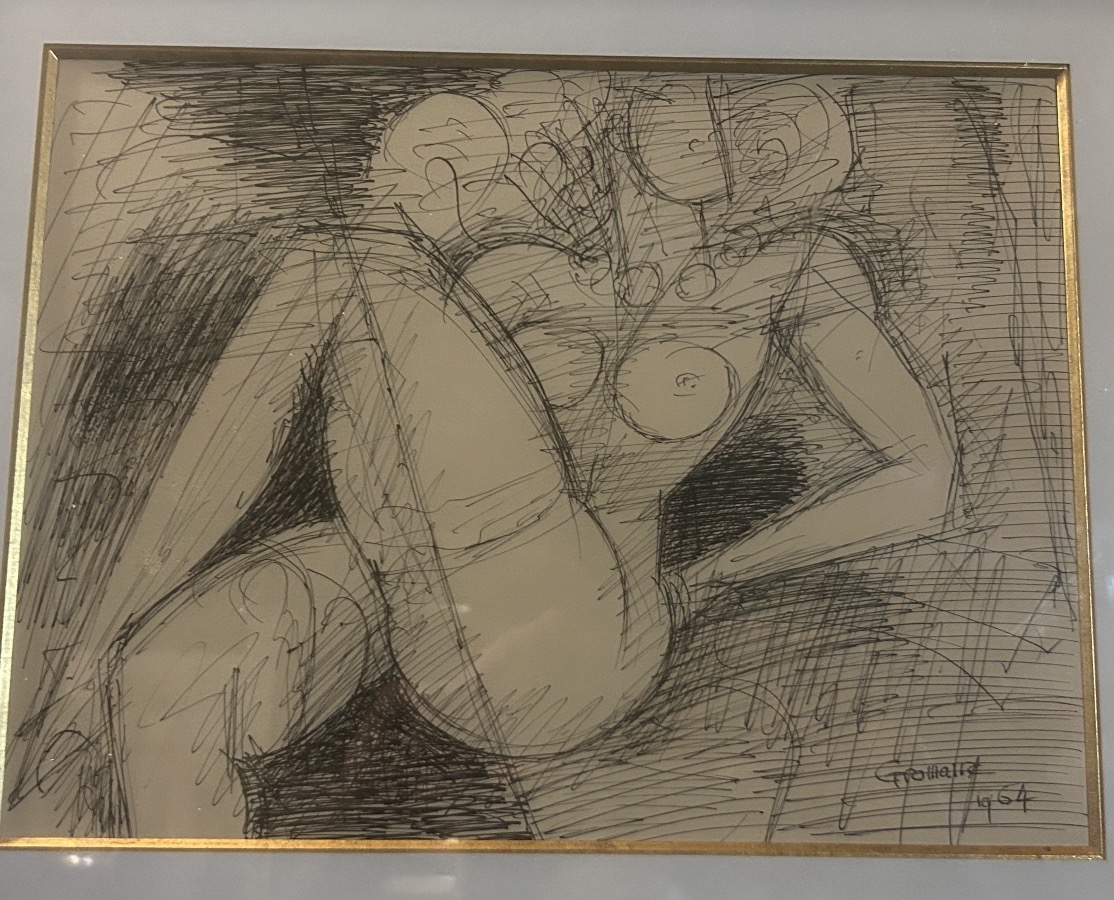 Marcel Gromaire dessin encre de Chine nu allongé -photo-2