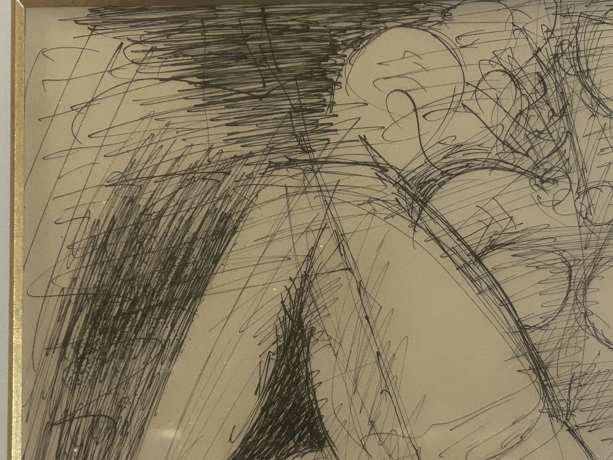 Marcel Gromaire dessin encre de Chine nu allongé -photo-3