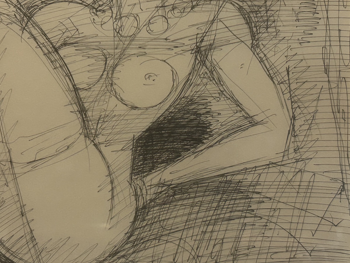 Marcel Gromaire dessin encre de Chine nu allongé -photo-5