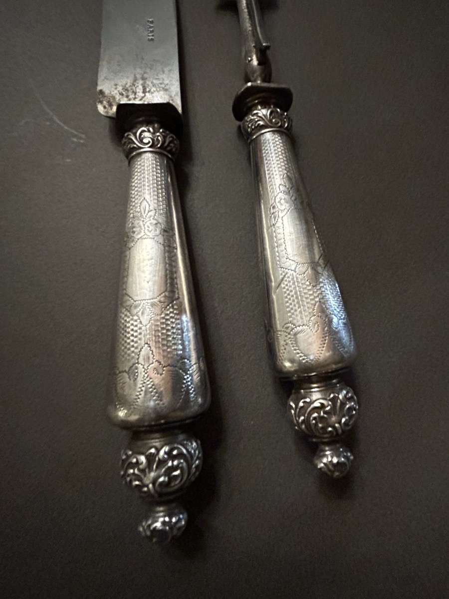 19th-century Silver Carving Set-photo-2