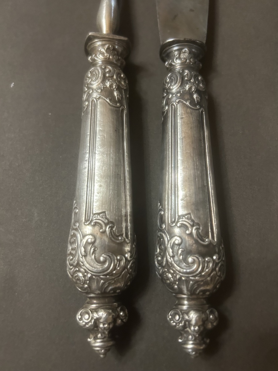 19th-century Silver Carving Set-photo-1