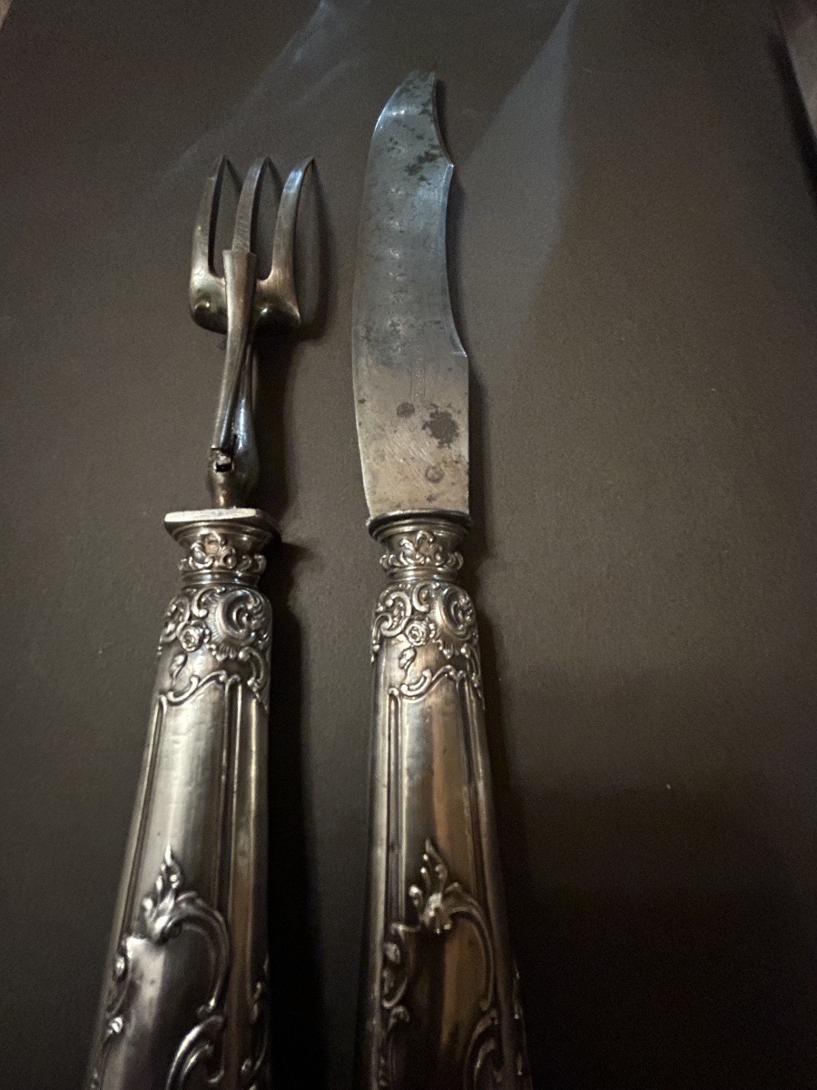 19th-century Silver Carving Set-photo-3