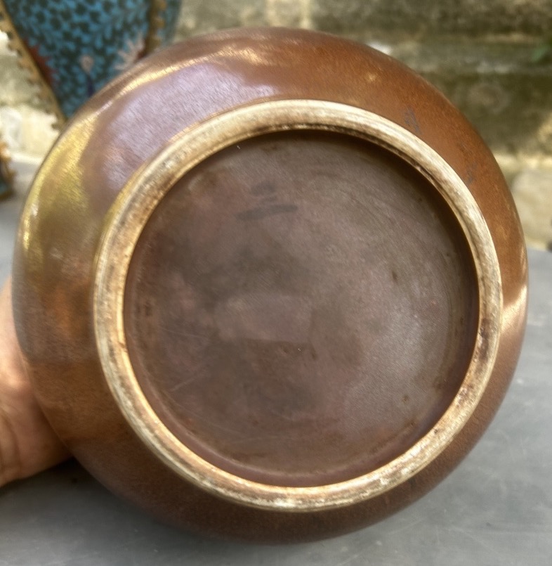 Dynastie Qing vase rouille de fer iron rust 18eme-photo-1