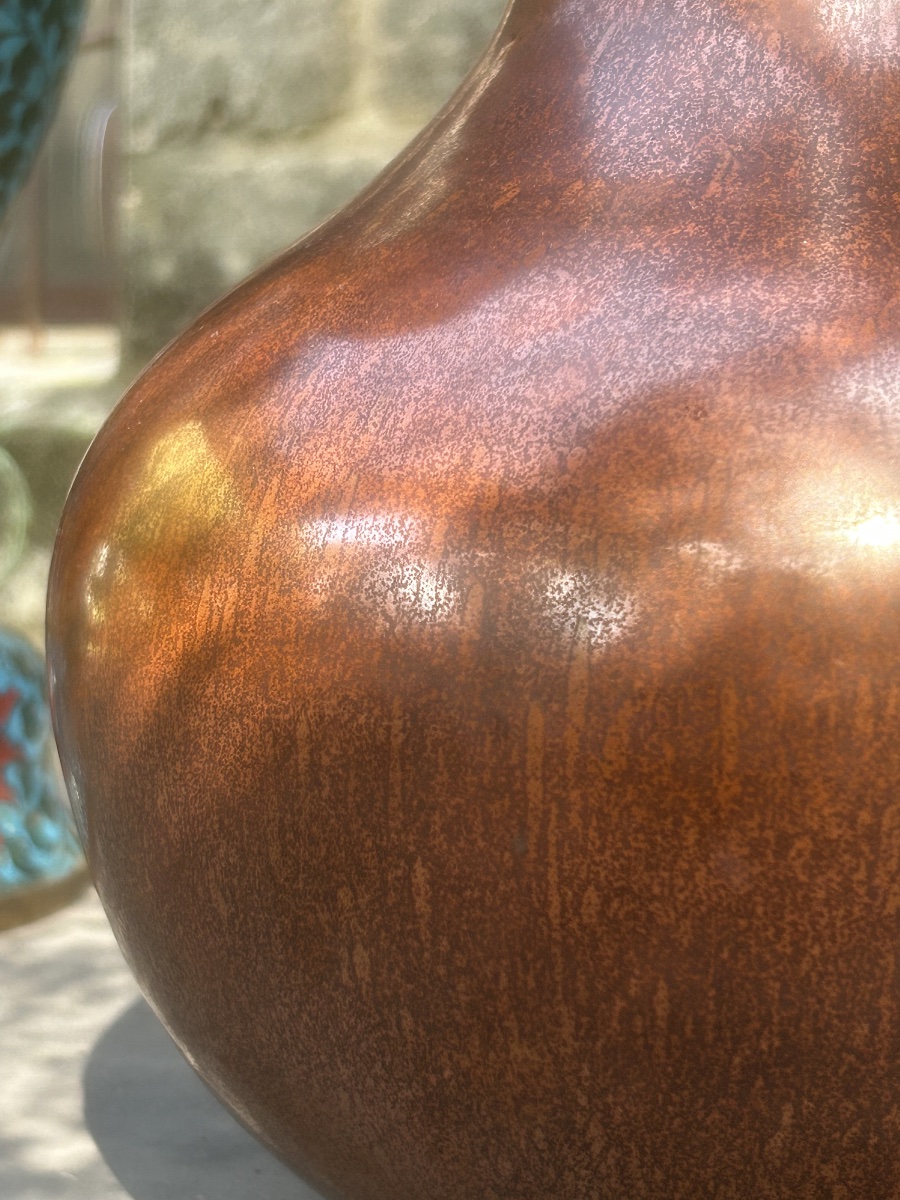 Dynastie Qing vase rouille de fer iron rust 18eme-photo-2