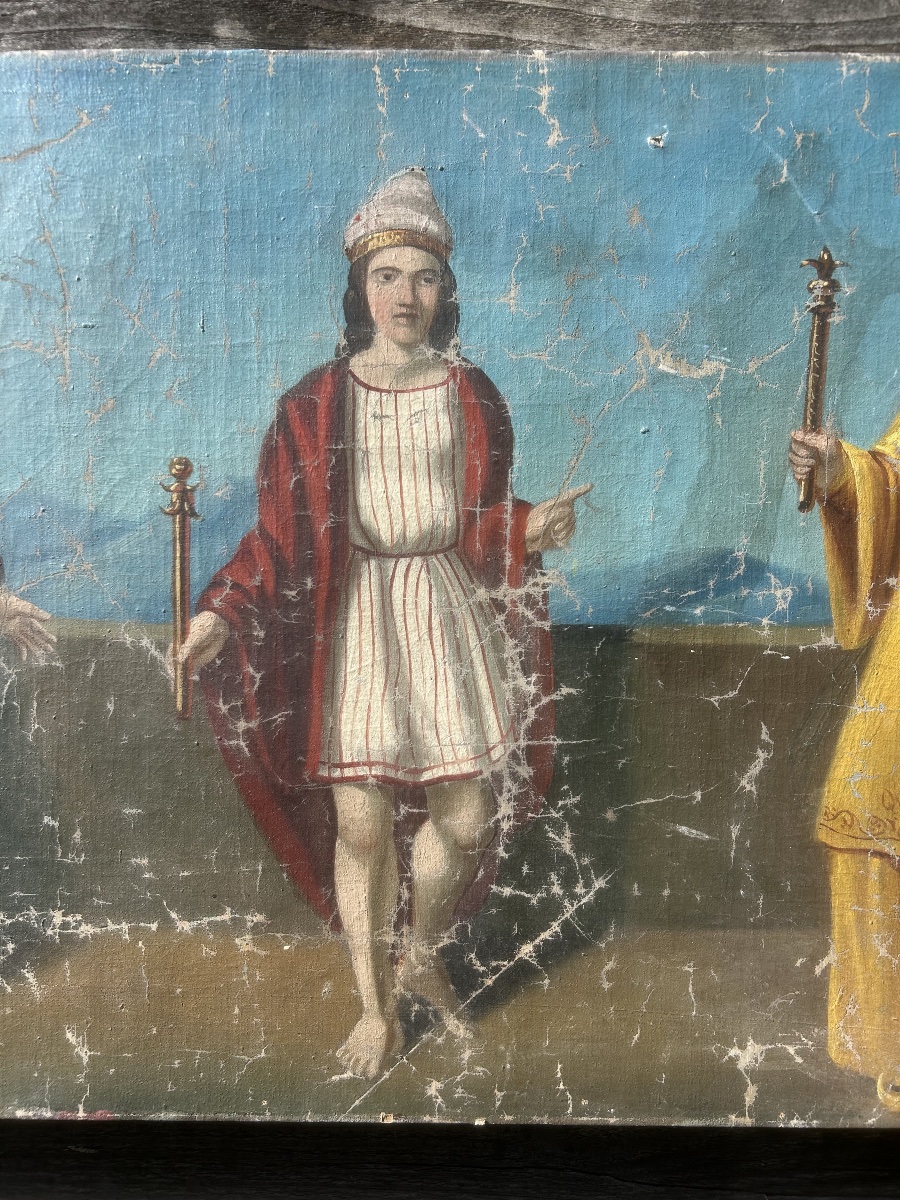 Tableau moyen age rois mages 18eme -photo-3