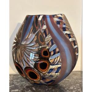 Vase Murano Luca Vidal pièce unique 