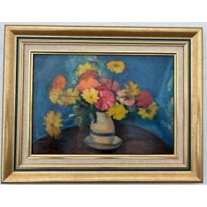 Tableau Gabriel Couderc bouquet de fleurs 