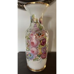 Vase vieux Paris fleurs 