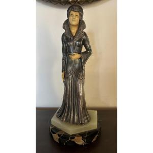 Hippolyte Moreau statue art déco femme