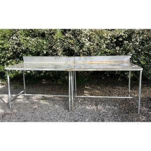 Zinc Florist Table In Pair
