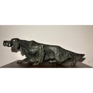Cesar Rabitti sculpture bronze chien de chasse