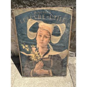 Affiche publicitaire LU Lefèvre Utile 1900 Hippolyte Berteaux