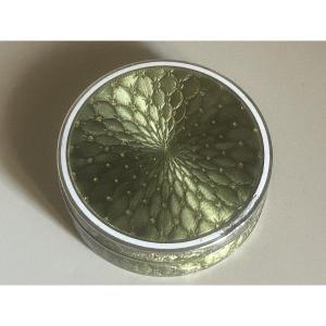 Art Deco Silver Box With Guilloché And Enamel