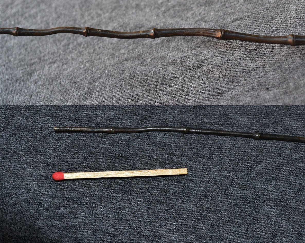 Magic Fishing Rods Carried By A Young Fisherman In Bronze. Japan Around 1900.-photo-7