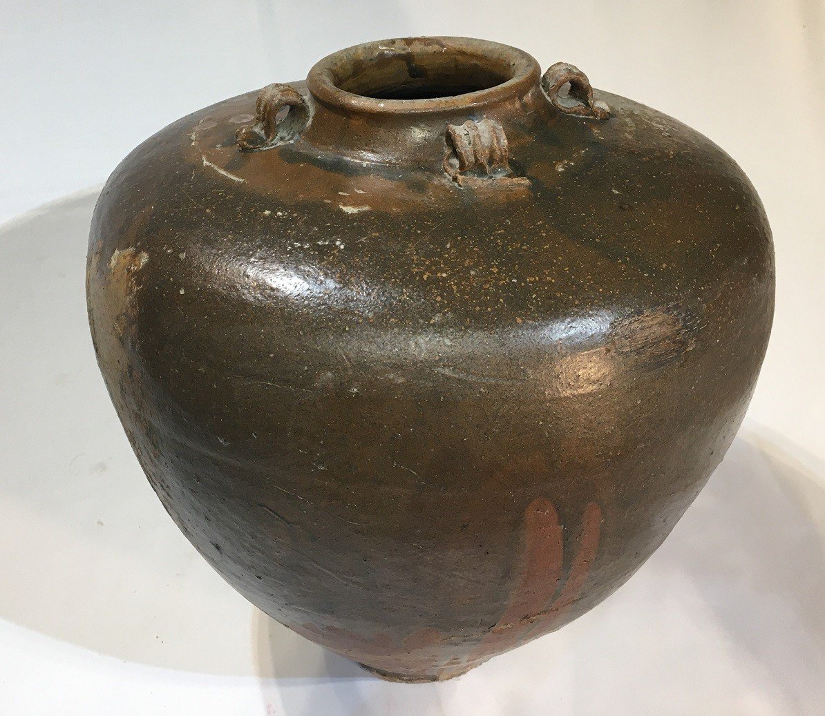 Stoneware Jar. China Wanly Era.-photo-3