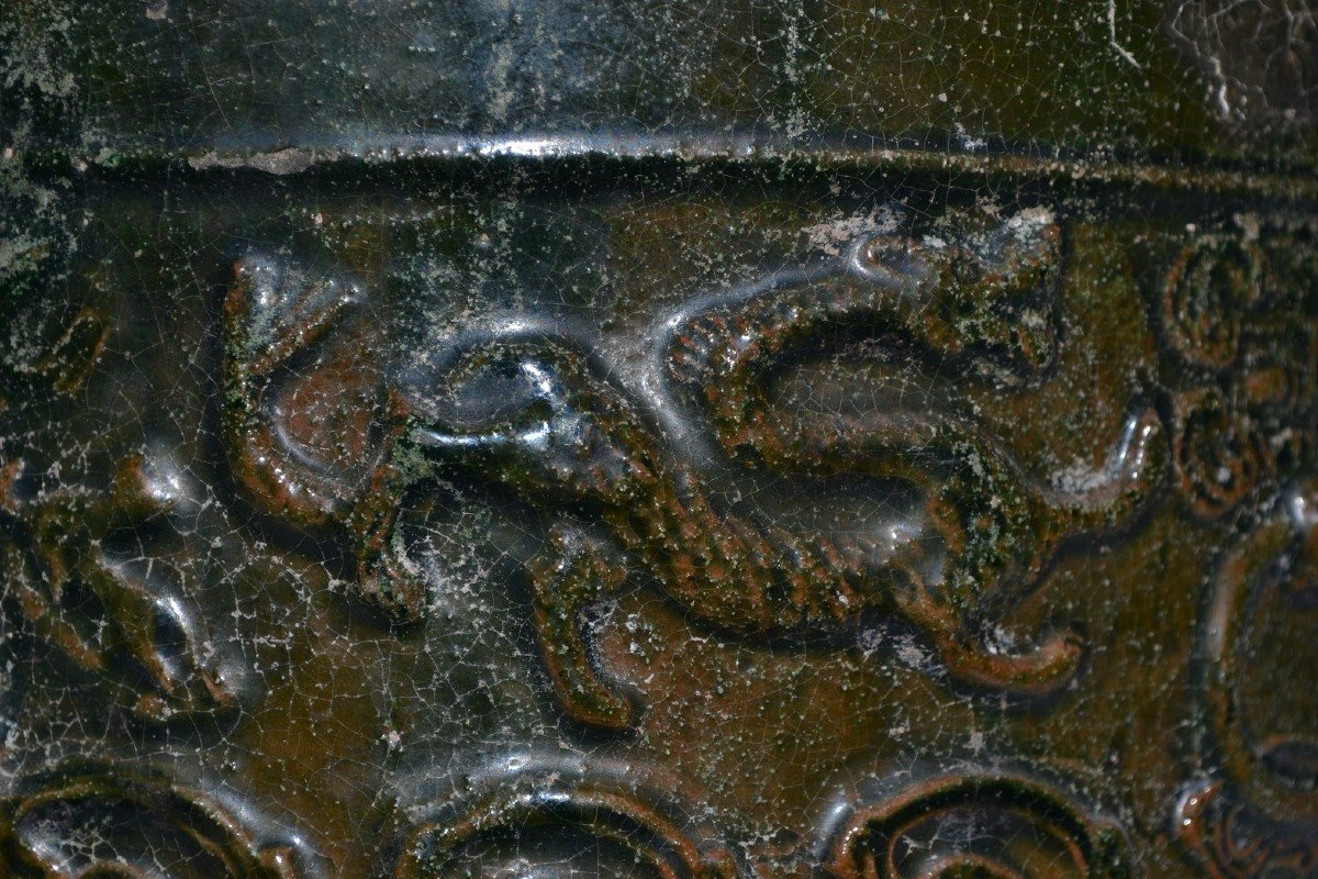 Pottery Urn With Green Glaze. Han Dynasty.-photo-4