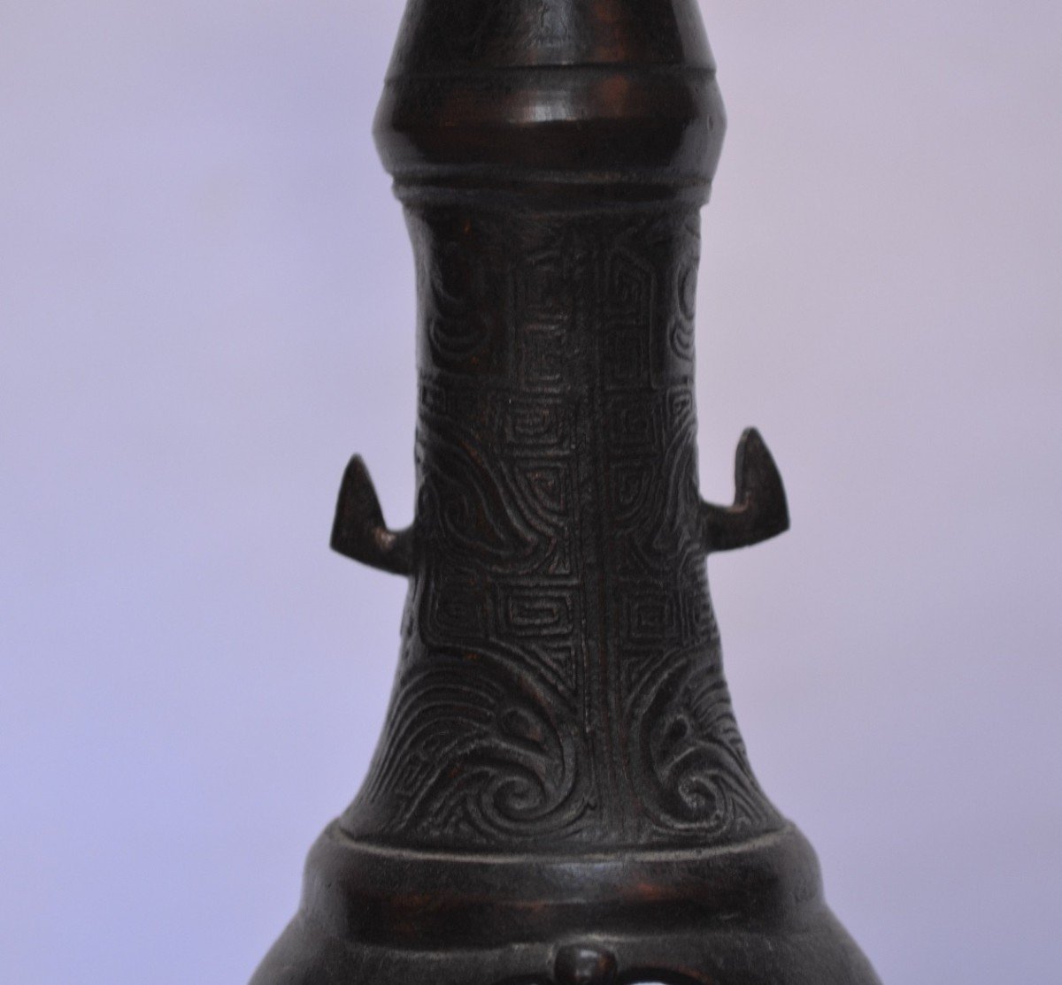 Cast Bronze Candlestick. Japan Edo-photo-6
