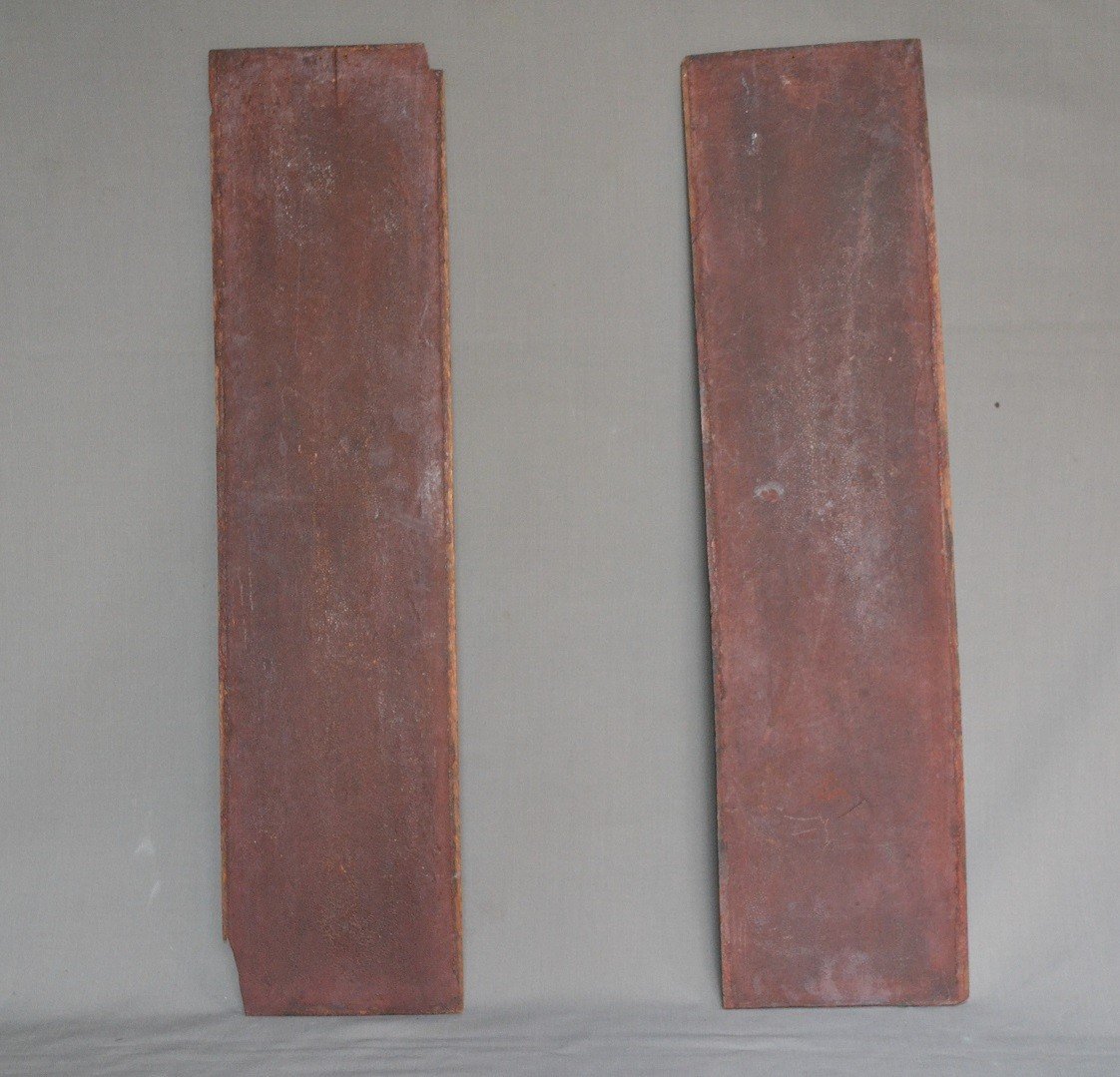 Pair Of Carved Wood Panels Of The 8 Taoist Immortals.china 18°.-photo-1