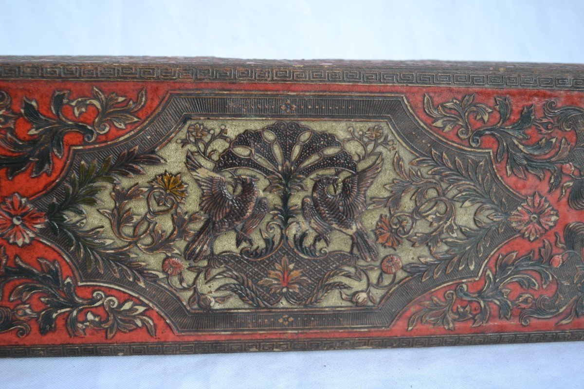Oriental Style Lacquered Wooden Box. Europe 18° Century Or Before.-photo-2