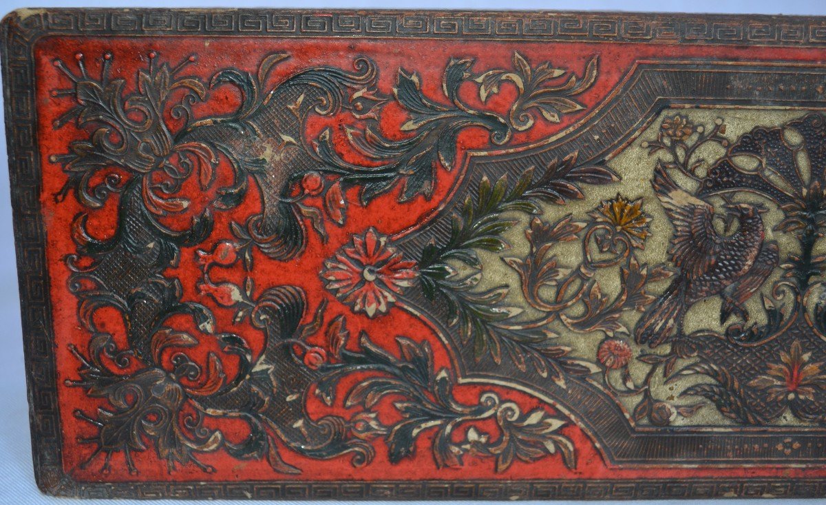 Oriental Style Lacquered Wooden Box. Europe 18° Century Or Before.-photo-3