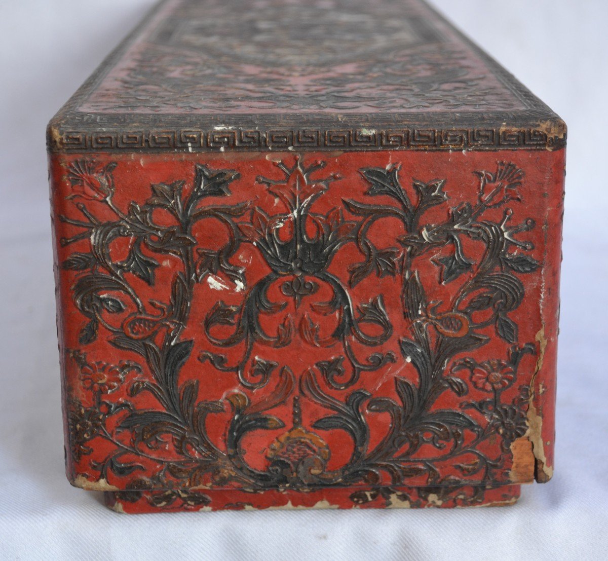 Oriental Style Lacquered Wooden Box. Europe 18° Century Or Before.-photo-6
