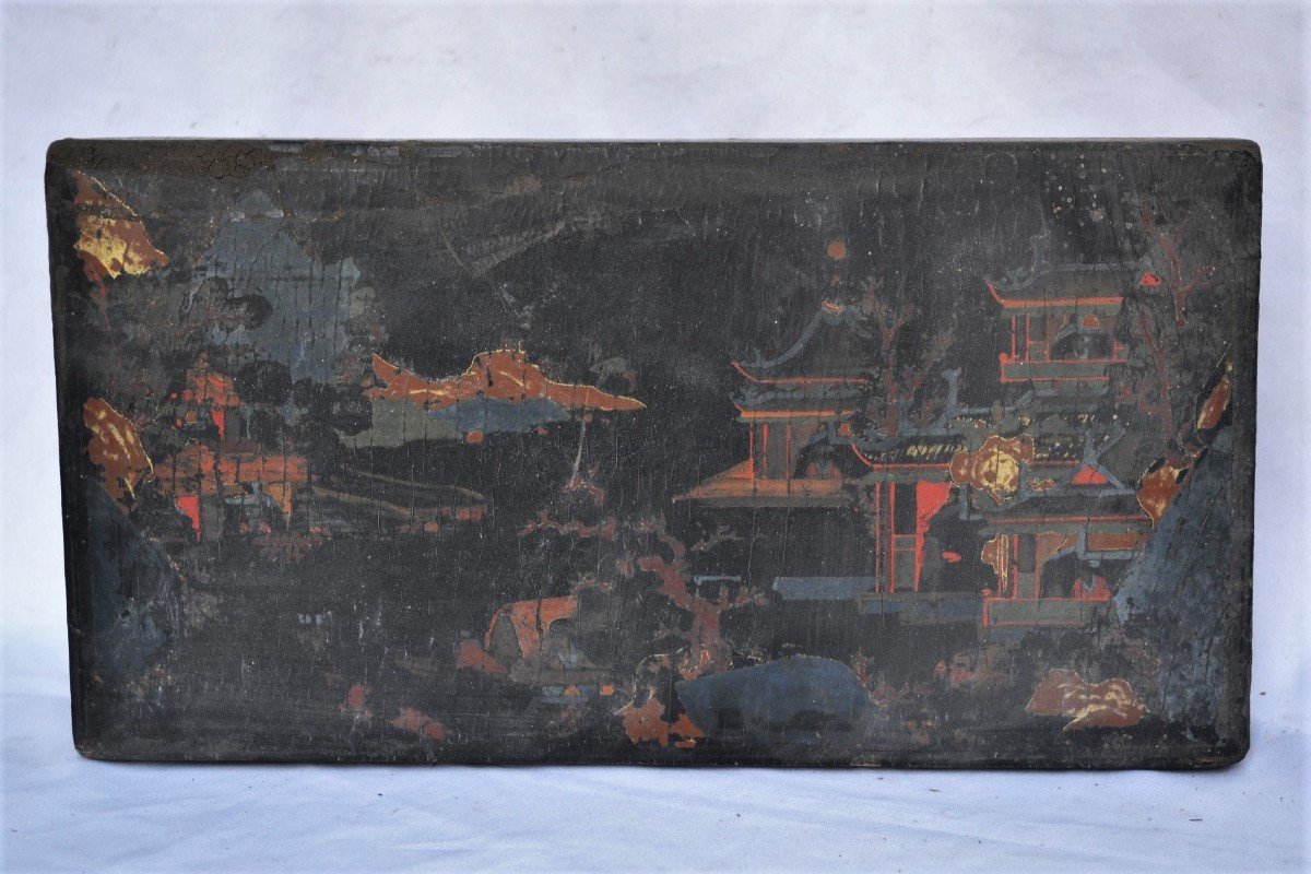 Painted Lacquer Box. China 17th Century.-photo-2