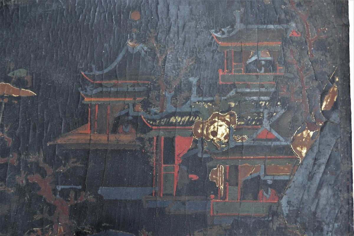 Painted Lacquer Box. China 17th Century.-photo-4