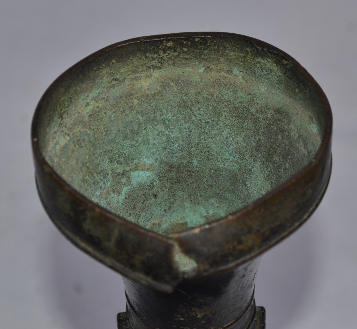 Bronze Vase In The Form Khou.chine Ming Or Before.-photo-3