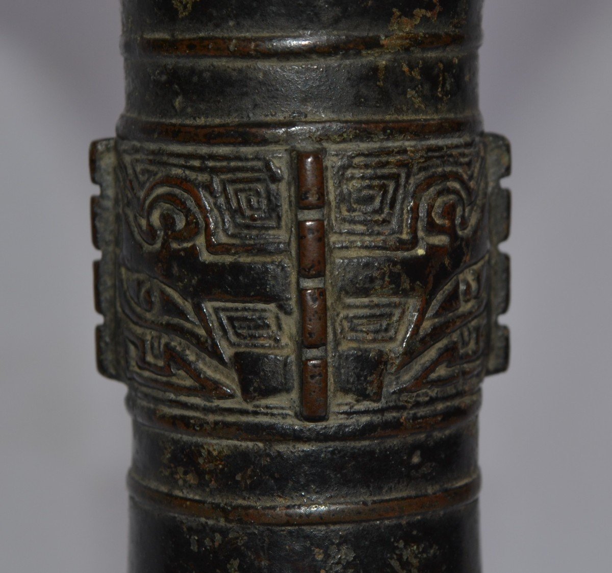 Bronze Vase In The Form Khou.chine Ming Or Before.-photo-2