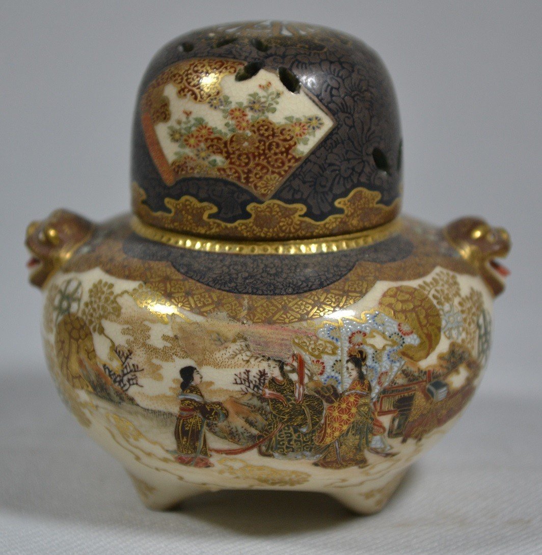 Satsuma Incense Burner. Japan Meiji-photo-4