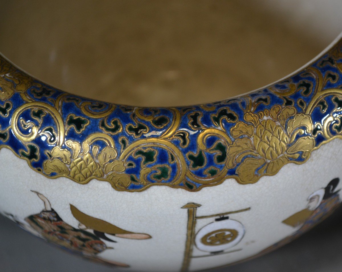 Satsuma Fine Earthenware Bowl. Japan Meiji Period.-photo-6