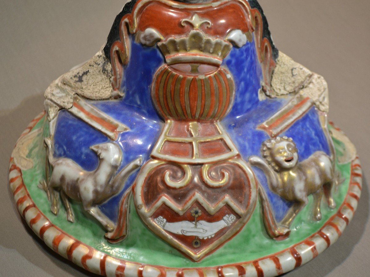 18th Century Chinese Porcelain Vase Lid. Kangxi Reign.-photo-1