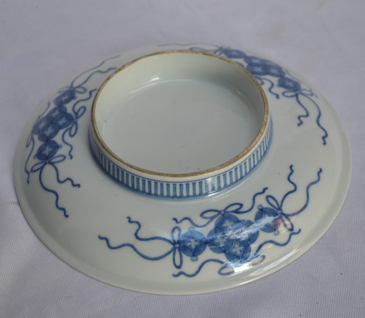 Nabeshima Porcelain Dish. Decor Of Stylized Flowers.-photo-1
