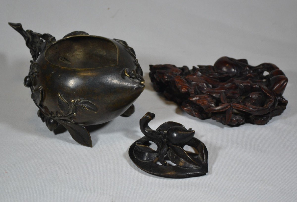 Brûle-parfums En Bronze. Chine époque Qing.-photo-3