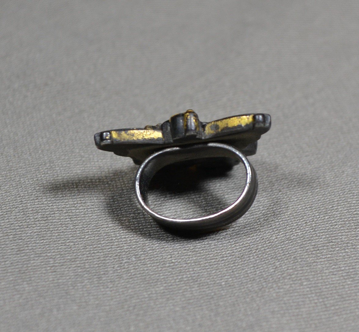 Jewel, Scarf Ring? In Inlaid Metals. Japan Meiji Period.-photo-3