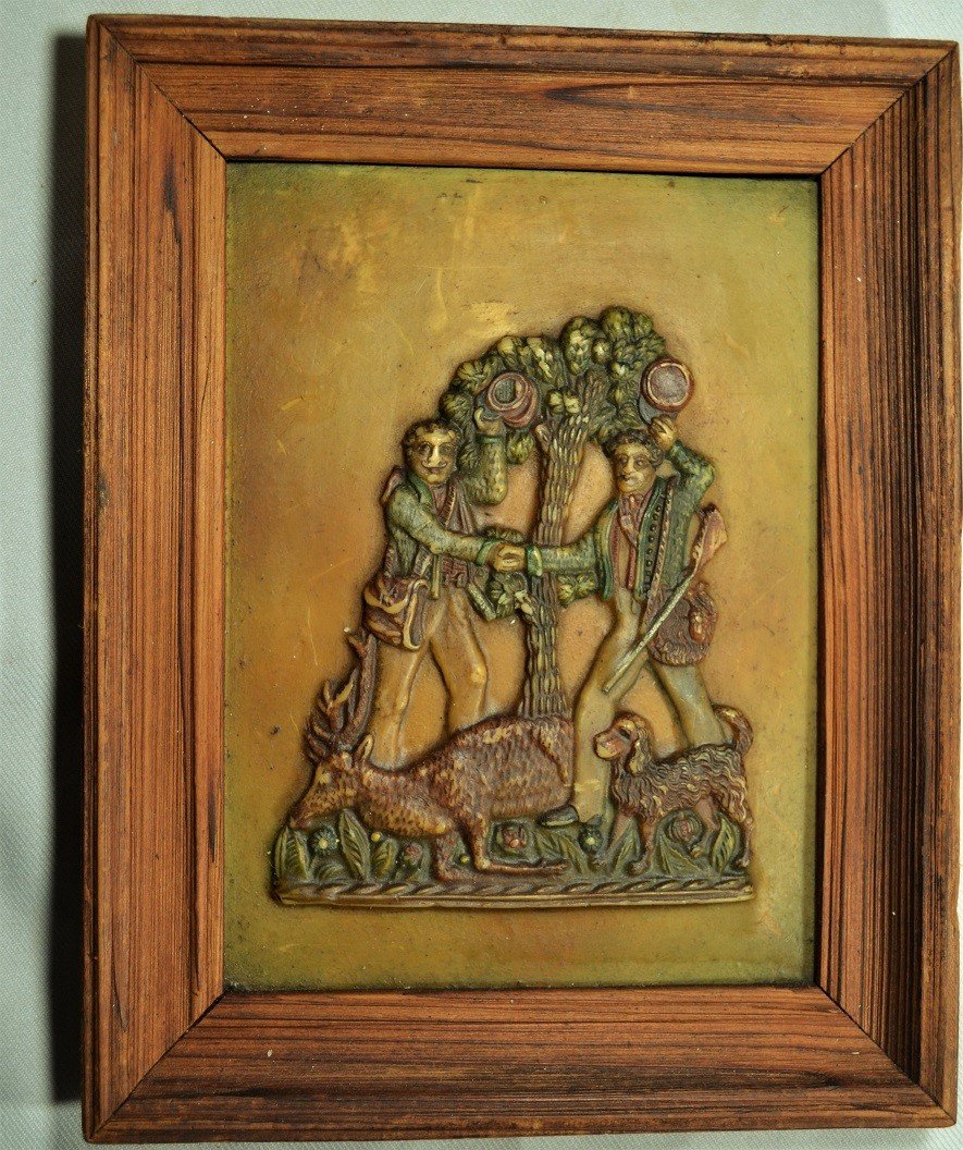 Wax Sculpture. Hunting Scene Or Allegory To The Victory Of Solpherino. 19th Century.-photo-2