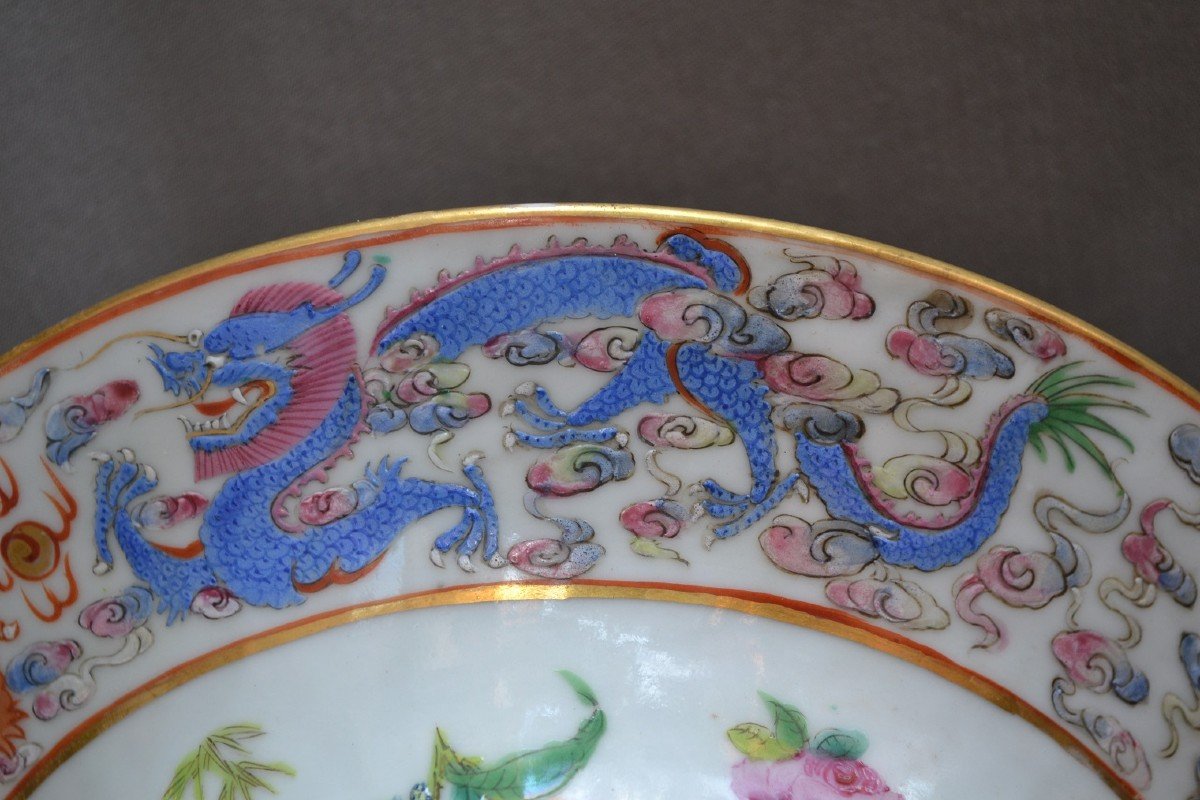 Pair Of Chinese Porcelain Vases. Decor Of Dragons. Qing Dynasty Mid 19th Century.-photo-4