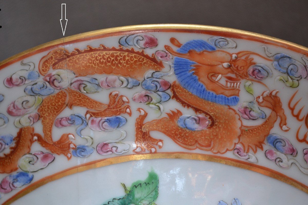 Pair Of Chinese Porcelain Vases. Decor Of Dragons. Qing Dynasty Mid 19th Century.-photo-5