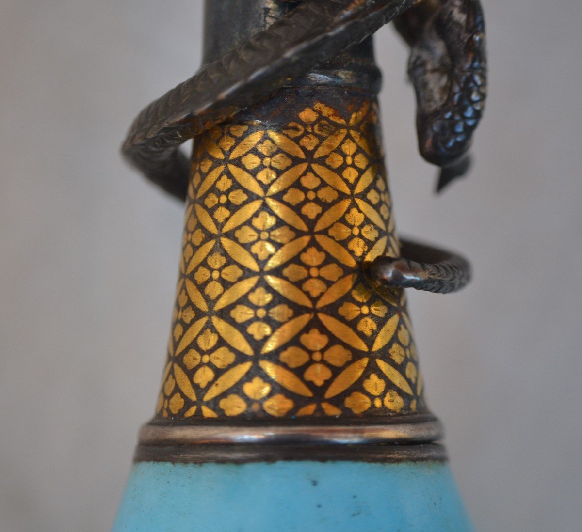 Ginbari And Musen Enameled Silver Vase. Meiji Japan. Takasaki? Namikawa Sousuke Workshop?-photo-4