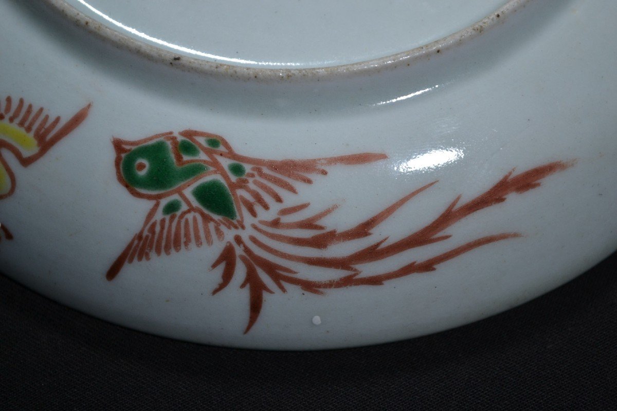 Plat En Porcelaine d'Arita Japon 18°siècle. Guan-yin Et Les 100 Enfants.-photo-7