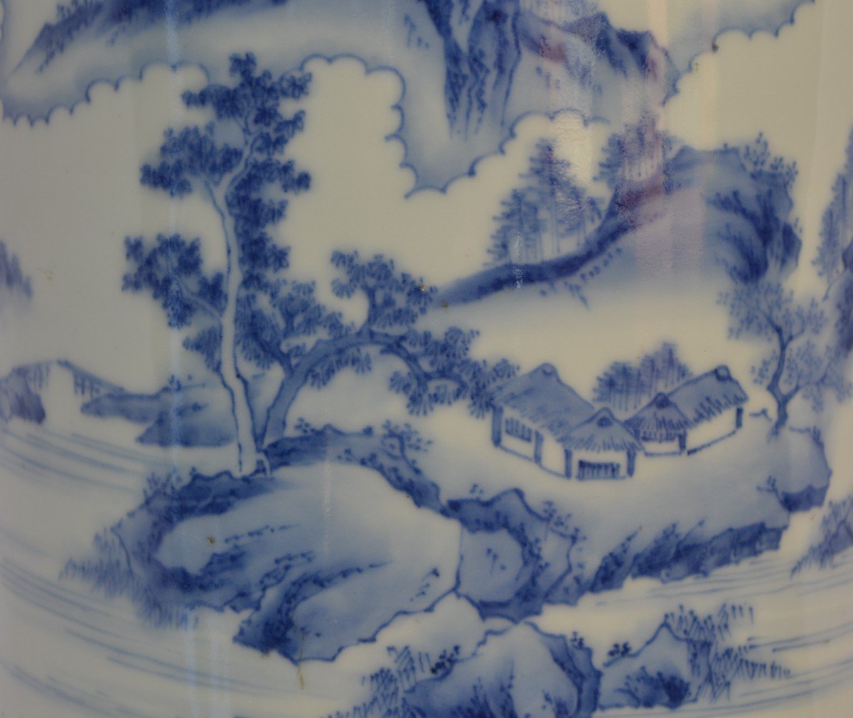 Hard Porcelain Tokkuri From Mikawashi. Decor In Blue Under Cover. Hirado. Japan Edo Period-photo-4