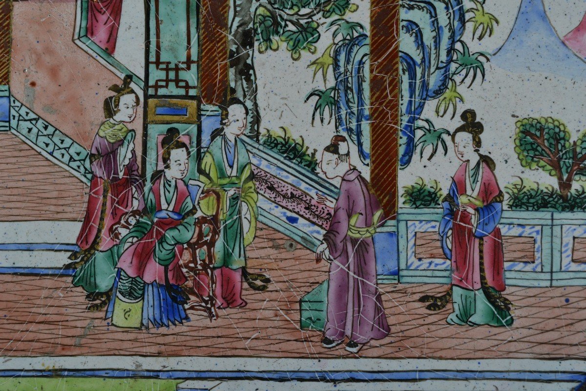 Plat En Cuivre émaillé ,couleurs ,or Et Argent. Travail Chinois Début 19°. Dynastie Qing.-photo-4