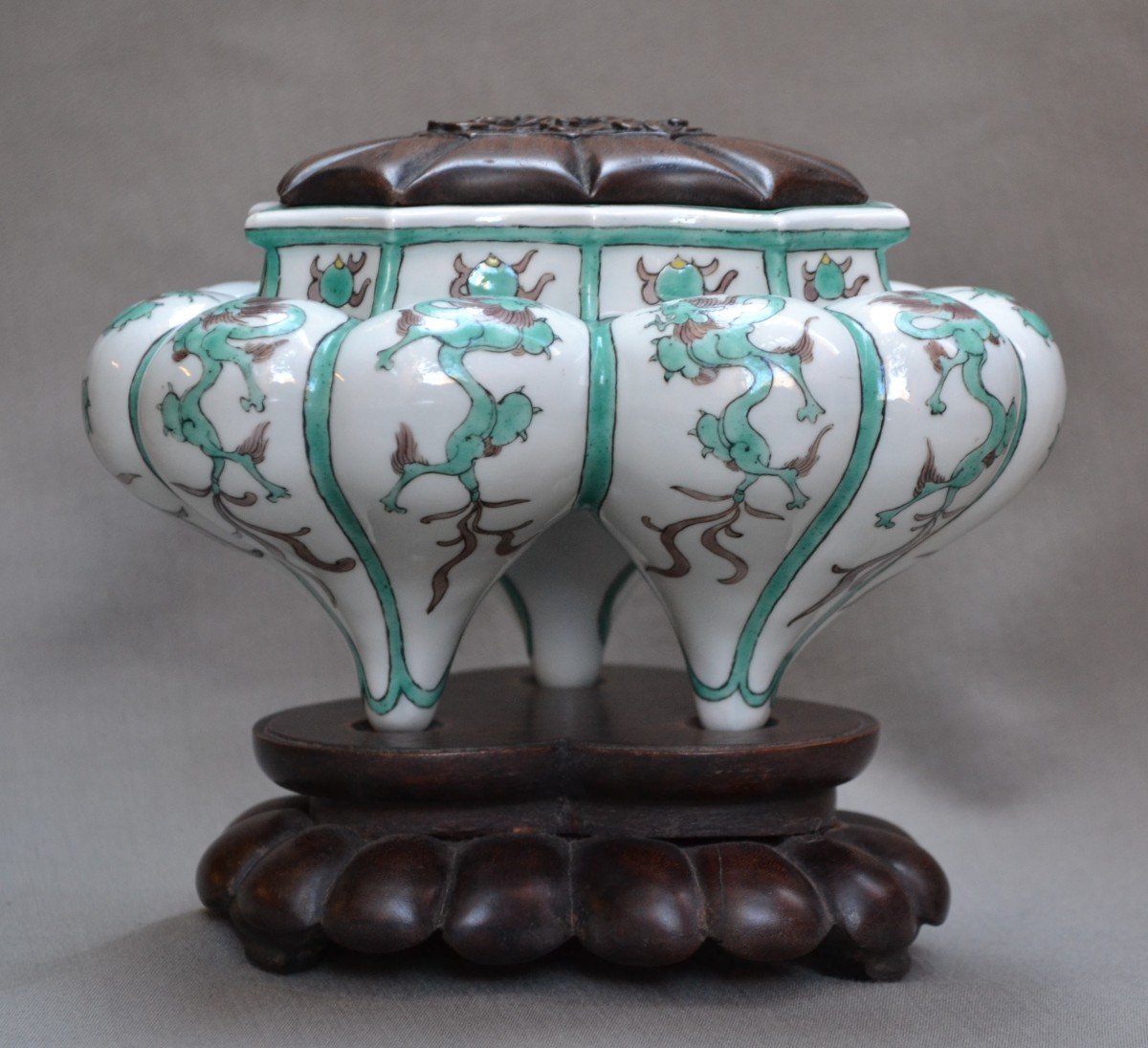 Porcelain Censer By Makuzu Kozan. Japan Meiji Period-photo-2