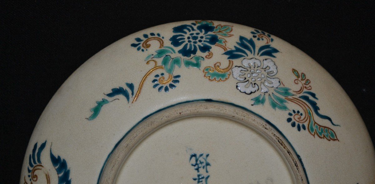 Plat En Faience Fine De Satsuma.japon Fin Du 19°siècle.-photo-3